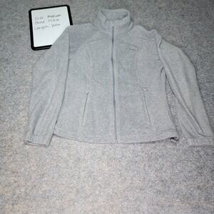 Columbia Fleece Jacket Full Zip Gray‎ Medium Womens Outdoor Lightweight Coat